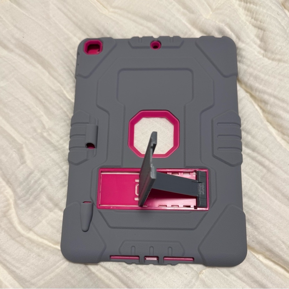 Durable Gray and Pink Tablet Case